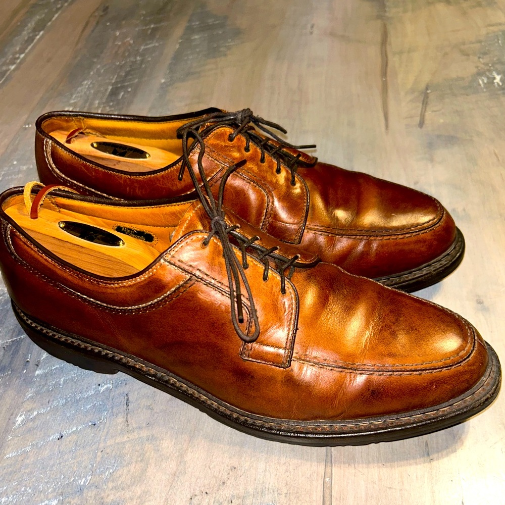 Allen Edmonds "WILBERT" Men's 10.5 Leather Comfort Shoe Blucher Brown (1951) USA